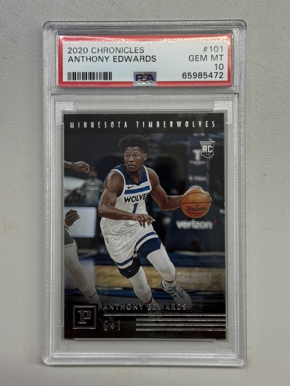 NBA｜2020 Chronicles #101，Anthony Edwards，鑑定分數 PSA 10